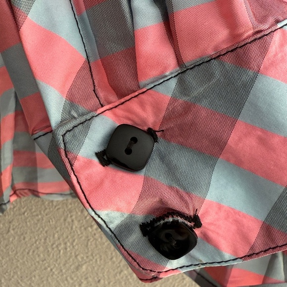 Beluva San Francisco Pleated Checkered Button Down Shirt - XS - Picture 3 of 7